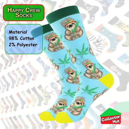 Happy Crew Socks Novelty Breathable Anti-Odour Men's Unisex UK 9-11 EU 43-46