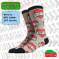 Happy Crew Socks Novelty Breathable Anti-Odour Men's Unisex UK 9-11 EU 43-46