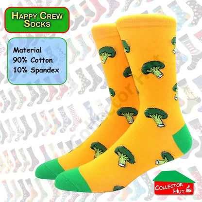 Happy Crew Socks Novelty Breathable Anti-Odour Men's Unisex UK 6-8.5 EU 39-42