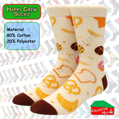 Happy Crew Socks Novelty Breathable Anti-Odour Men's Unisex UK 6-8.5 EU 39-42