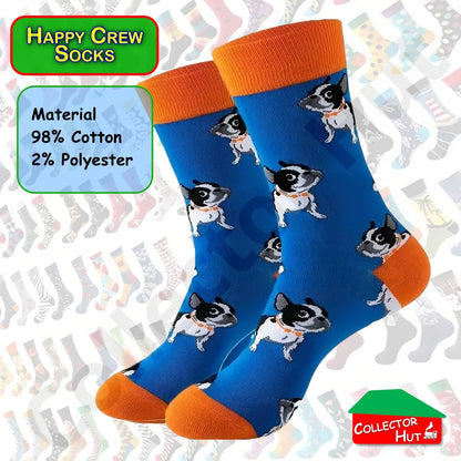 Happy Crew Socks Novelty Breathable Anti-Odour Men's Unisex UK 6-8.5 EU 39-42