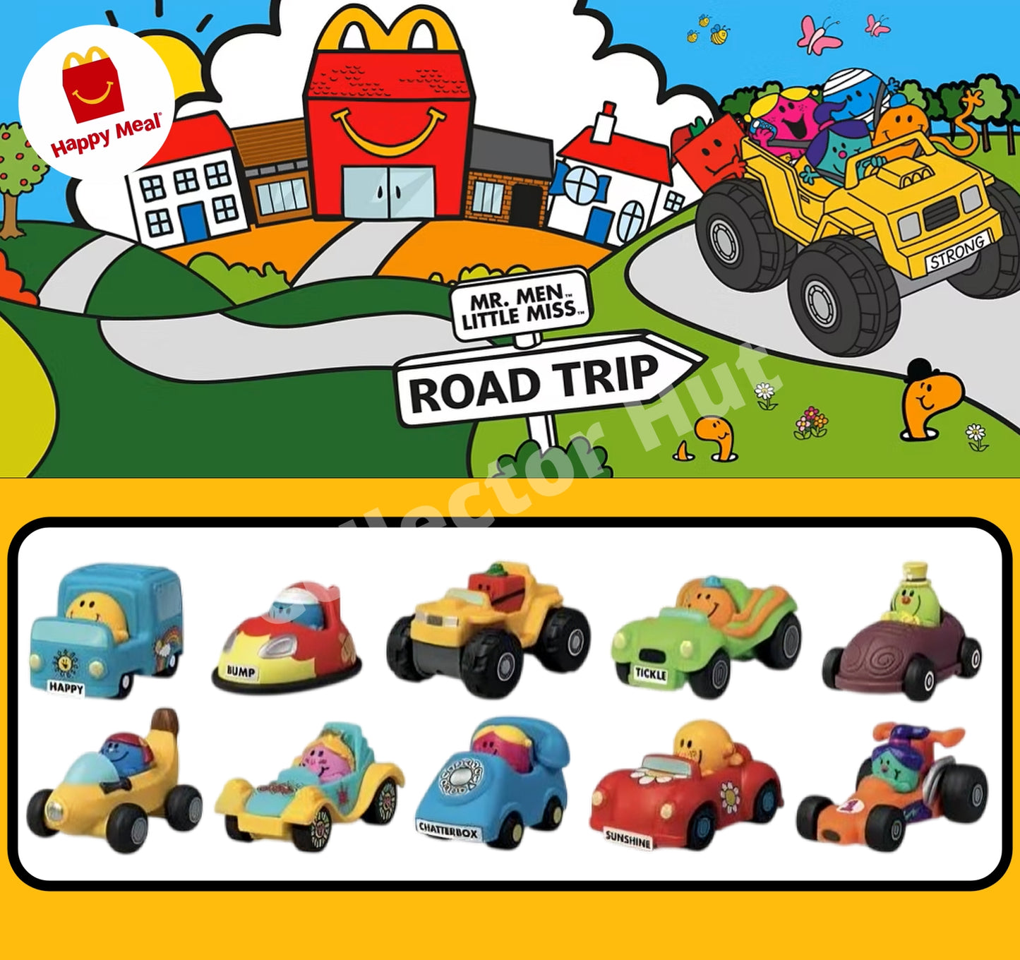 McDonalds Happy Meal Mr Men Little Miss Road Trip 2026 Toy Cars