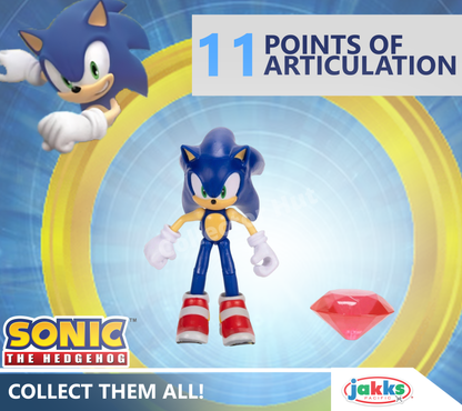 Sonic 4" Posable Figures with Accessories JAKKS Sonic the Hedgehog