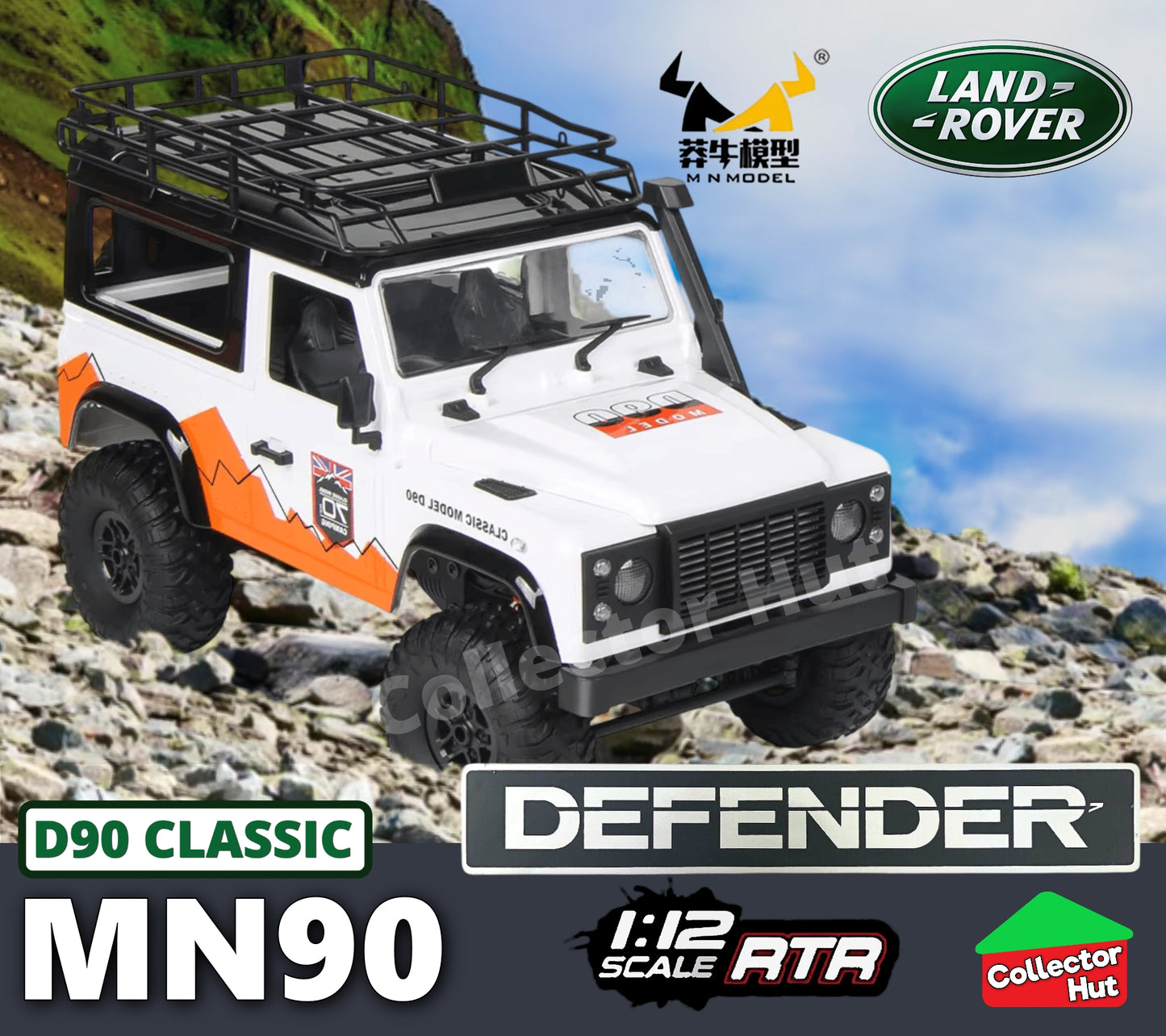 MN90 MN98 MN99S RC Truck 1:12 Scale Land Rover DEFENDER 90 Rock Crawler
