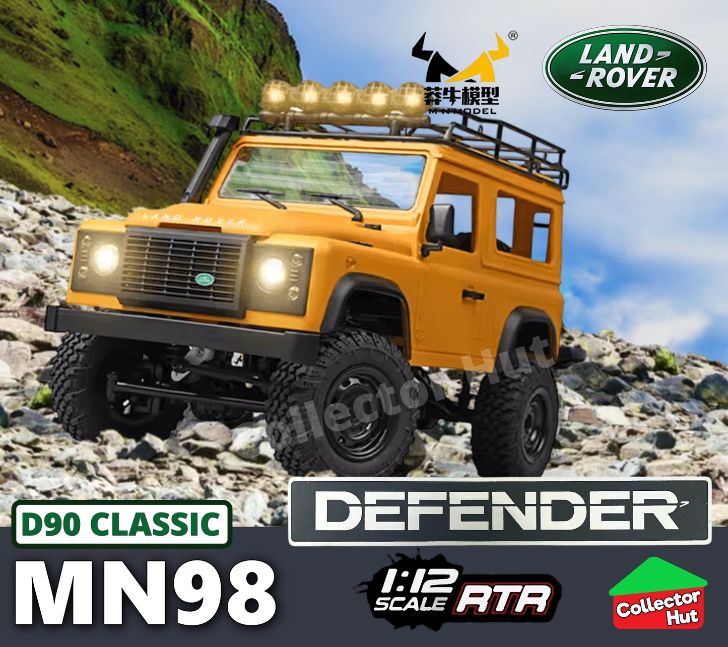 MN90 MN98 MN99S RC Truck 1:12 Scale Land Rover DEFENDER 90 Rock Crawler