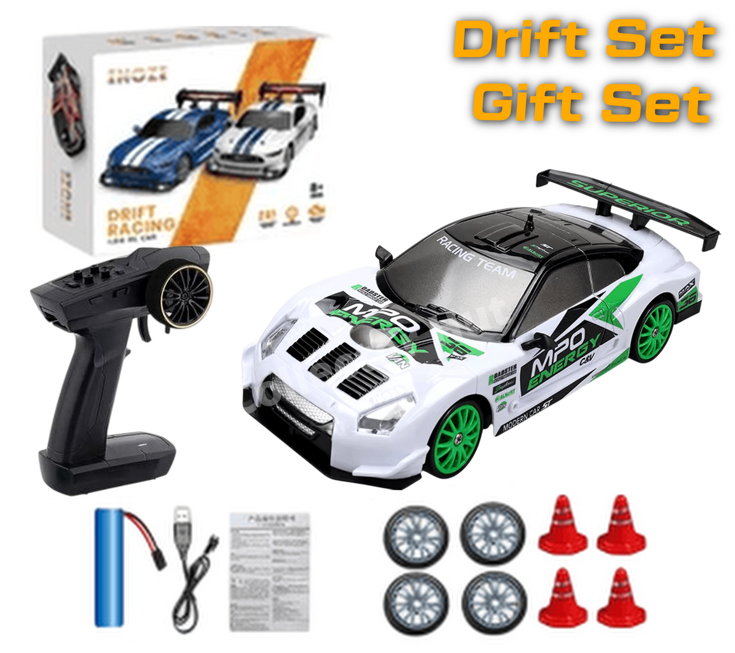 Drift RC Car 1:24 Scale High Speed Remote Control 4WD 2.4Ghz 2024 Series