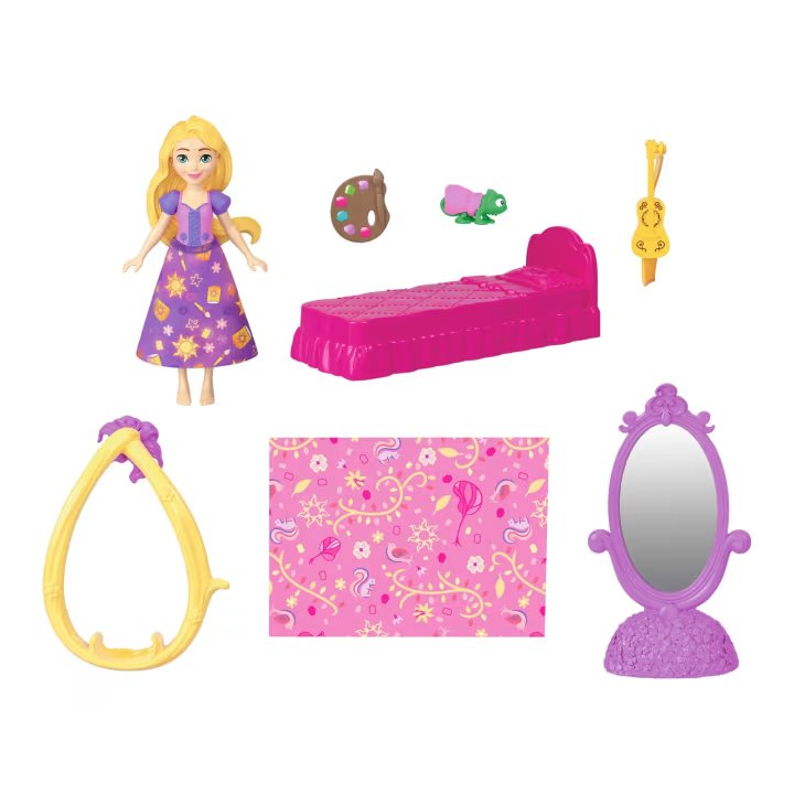 Disney Princess Small Doll Rapunzel Stacking Castle Playset