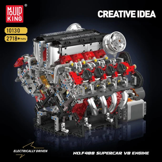 Mould King Technology Motorized Engine Building Block Model Sets