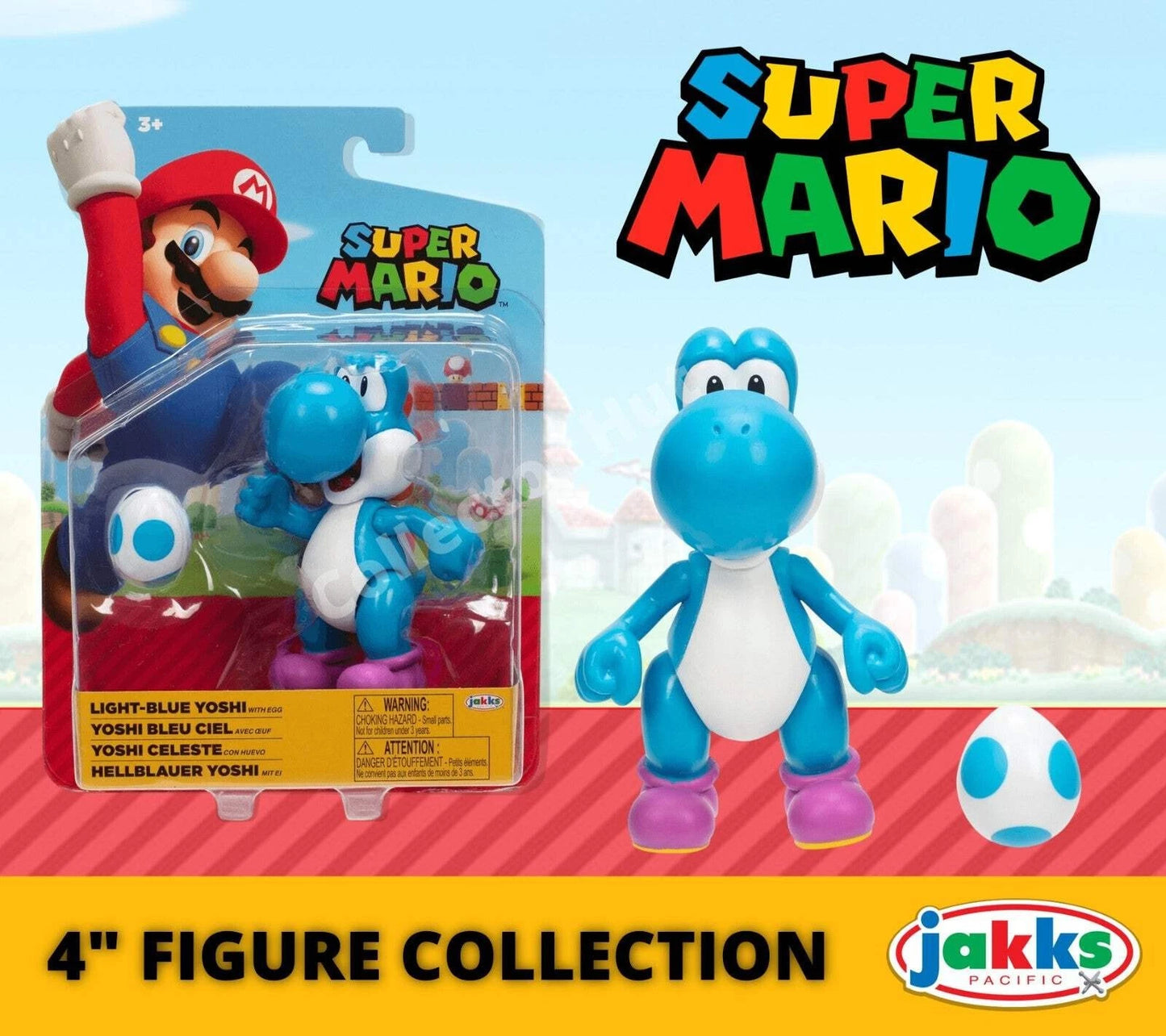 Super Mario 4" Posable Figure with Accessories Collection Jakks Pacfic