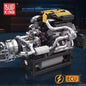 Mould King Technology Motorized Engine Building Block Model Sets